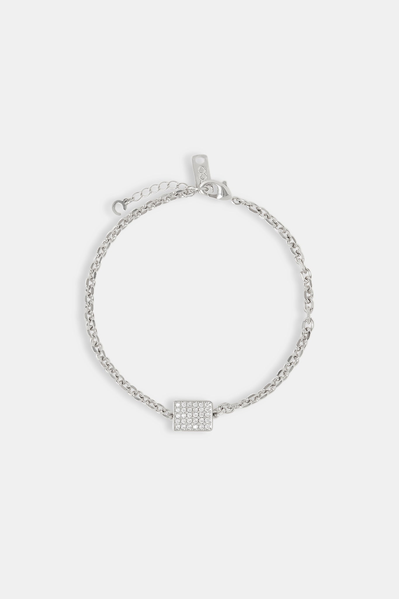 Rechteckiges Rolo-Armband mit Eispflaster – 10 mm